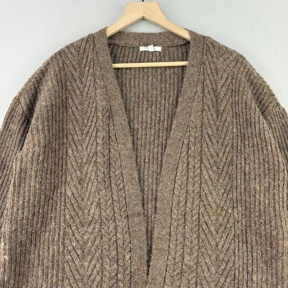 Maurices Open Front Cardigan Sweater Women Large Brown Casual Wool Ribbed